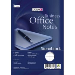 LANDRÉ Bloc sténo "WORK" A5, 40 feuilles, lignes moyennes
