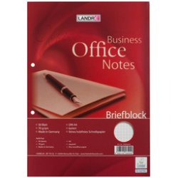 LANDRÉ Bloc de correspondance Office, A4, 100 pages, 70 g/m2