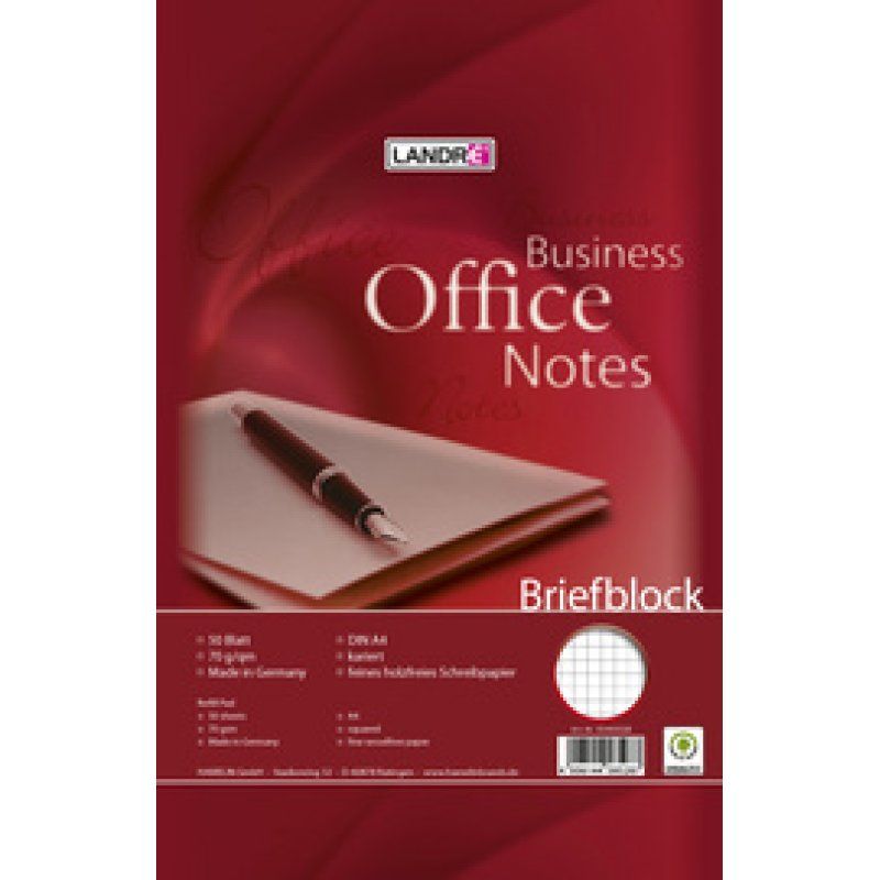 LANDRÉ Bloc de correspondance "Business Office notes" A4,