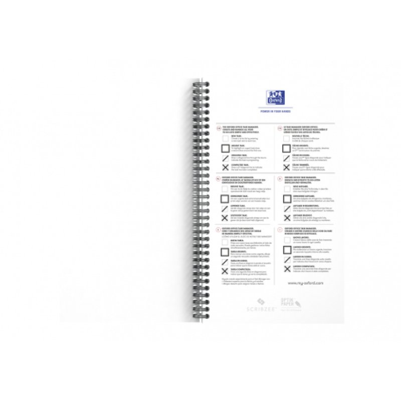 Oxford Office Essentials TaskManager, 141 x 246 mm, bleu