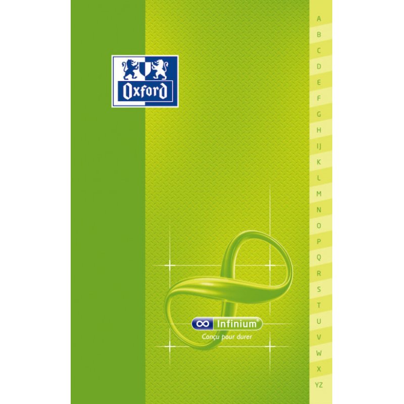 Oxford Carnet répertoire "Infinium", 110 x 170 mm, quadrillé