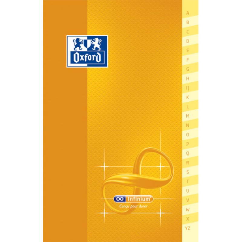 Oxford Carnet répertoire "Infinium", 90 x 140 mm, quadrillé