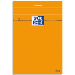 Oxford Bloc-notes, A6, quadrillé, 80 feuilles, orange