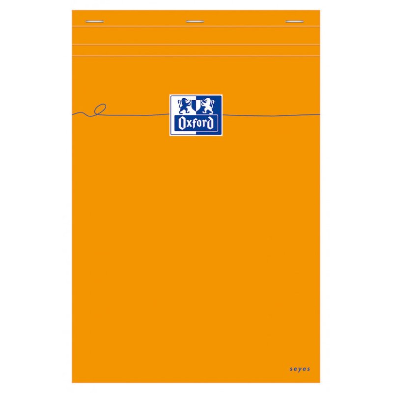 Oxford Bloc-notes, A4, Seyès, 80 feuilles, orange