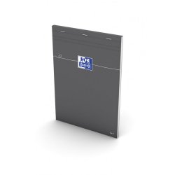 Oxford Bloc-notes, A4, quadrillé, 80 feuilles, gris