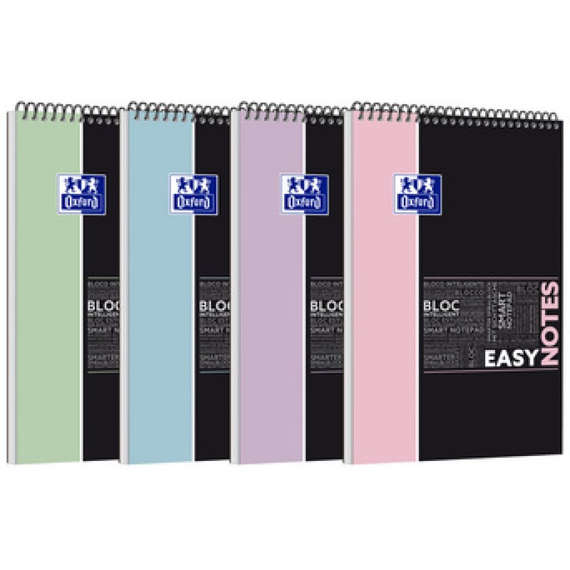 Oxford Etudiants Bloc-notes à spirale EASYNOTES Pastel, A4 