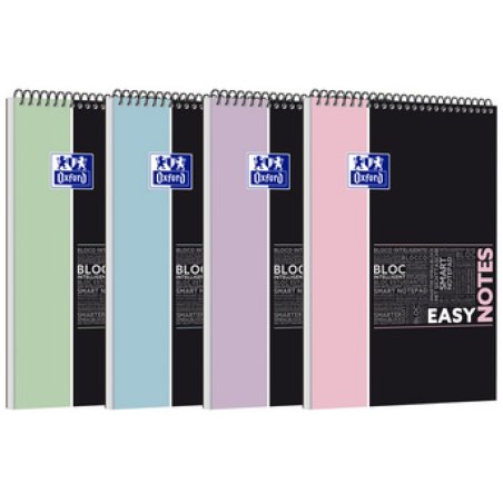 Oxford Etudiants Bloc-notes à spirale EASYNOTES Pastel, A4 