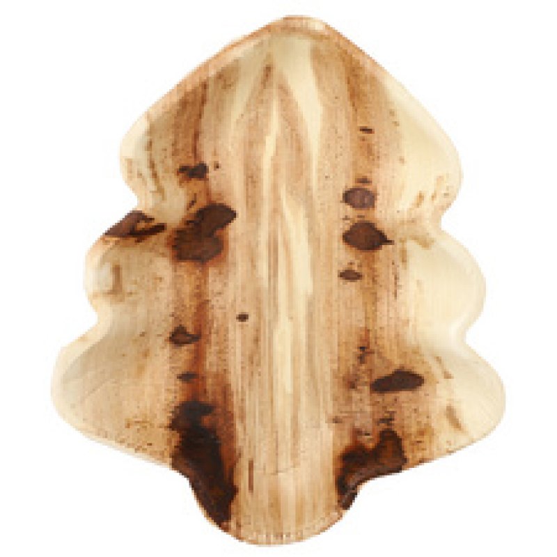 PAPSTAR Assiette feuille de palmier "pure" Christmas Tree