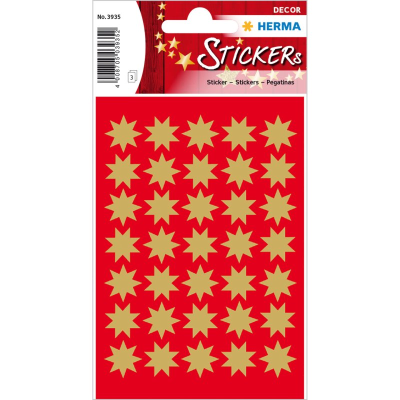 HERMA 3935 decorative sticker Paper Gold Permanent 105 pc(s)
