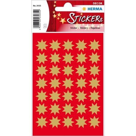 HERMA 3935 decorative sticker Paper Gold Permanent 105 pc(s)