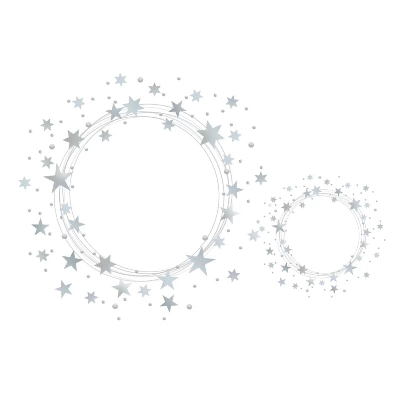 HERMA Autocollants de Noel DECOR "étoiles", 21 mm, argent