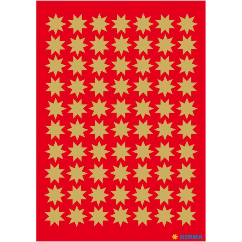 HERMA Autocollants de Noël DECOR "étoiles", 10 mm, or