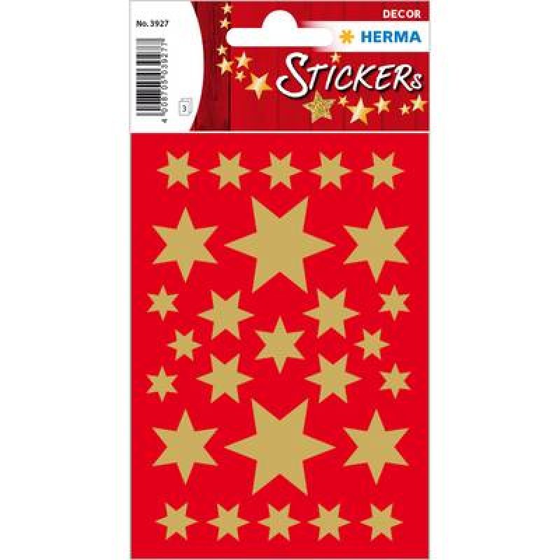 HERMA Stickers stars 6-pointed, gold