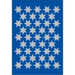 HERMA Autocollants de Noel DECOR "étoiles", 14 mm, argent