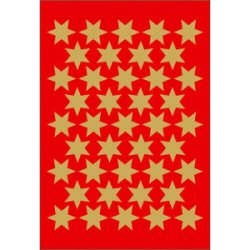 HERMA Autocollants de Noël DECOR "étoiles", 14 mm, or