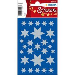 HERMA Stickers stars 6-pointed, silver