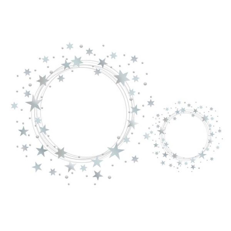 HERMA Autocollants de Noel DECOR "étoiles", assorti, argent