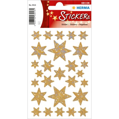 HERMA 3916 decorative sticker Gold Permanent 27 pc(s)