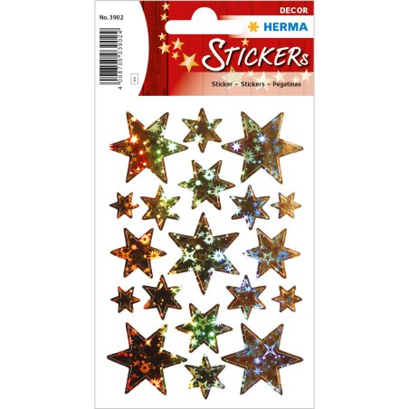 HERMA stars 6-pointed