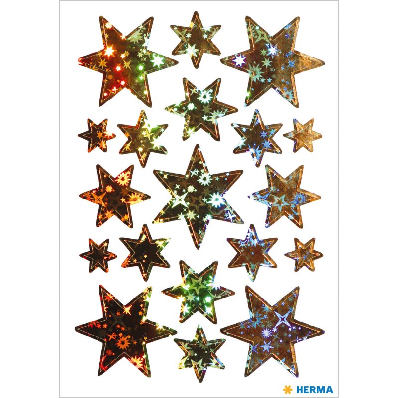 HERMA stars 6-pointed
