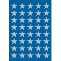 HERMA Autocollants de Noel DECOR "étoiles", 16 mm, argent