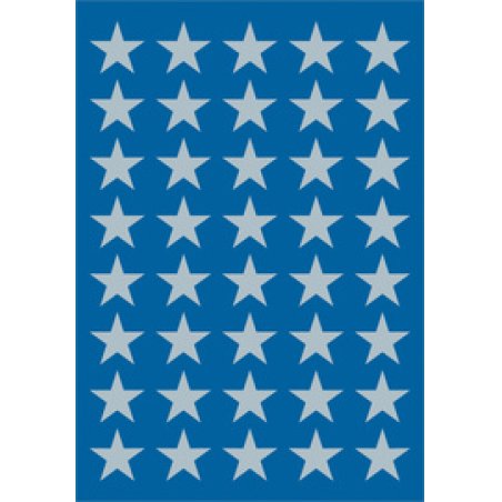 HERMA Autocollants de Noel DECOR "étoiles", 16 mm, argent