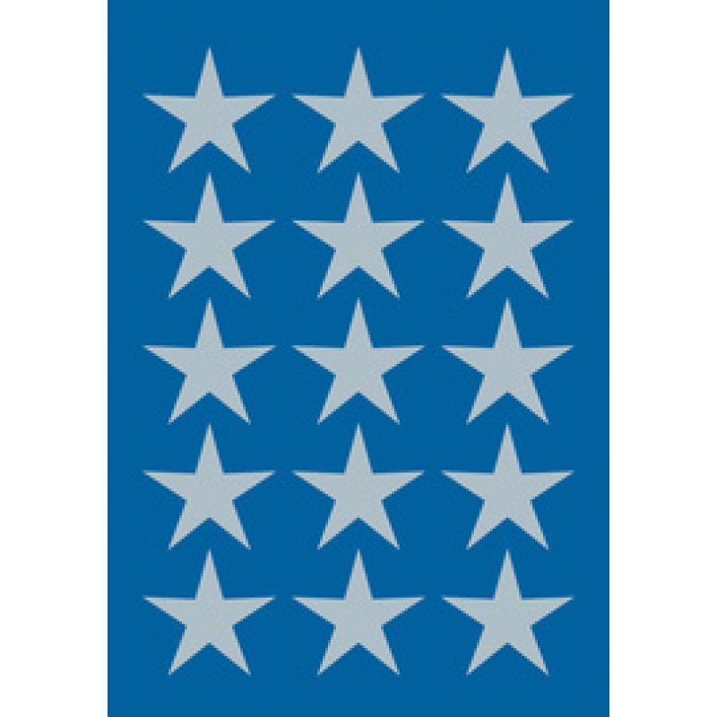 HERMA Autocollants de Noel DECOR "étoiles", 16 mm, argent