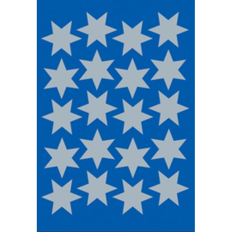 HERMA Autocollants de Noel DECOR "étoiles", 16 mm, argent