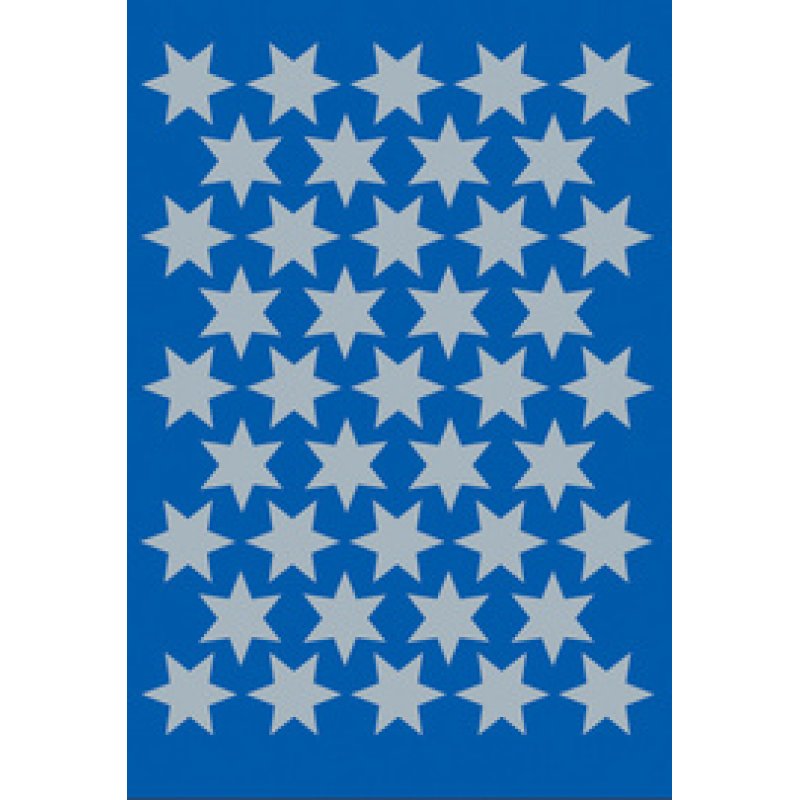 HERMA Autocollants de Noel DECOR "étoiles", 16 mm, argent