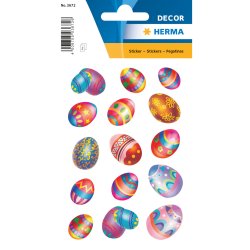 HERMA Stickers de Pâques DECOR "Oeufs de Pâques", brillant