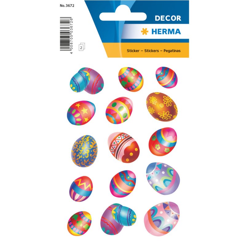 HERMA 3672 autocollant décoratif Papier Multicolore Permanent 30 pièce(s)