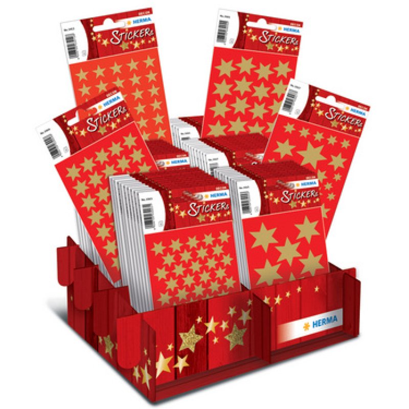 HERMA Autocollants de Noël DECOR "étoiles dorées", en