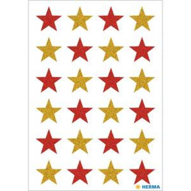 HERMA Stickers stars, glittery