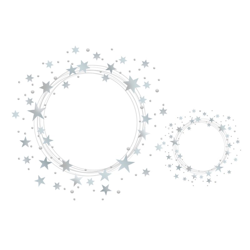 HERMA Autocollants de Noel DECOR "étoiles", 15 mm, argent