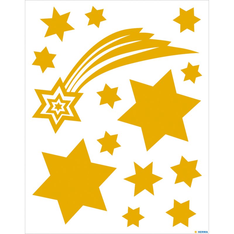 HERMA 15109 decorative sticker Film Gold Removable 14 pc(s)