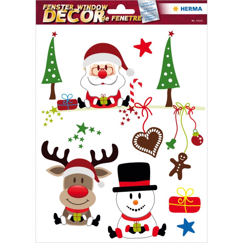 HERMA Image de Noël pour fenêtre "Joies de Noël"