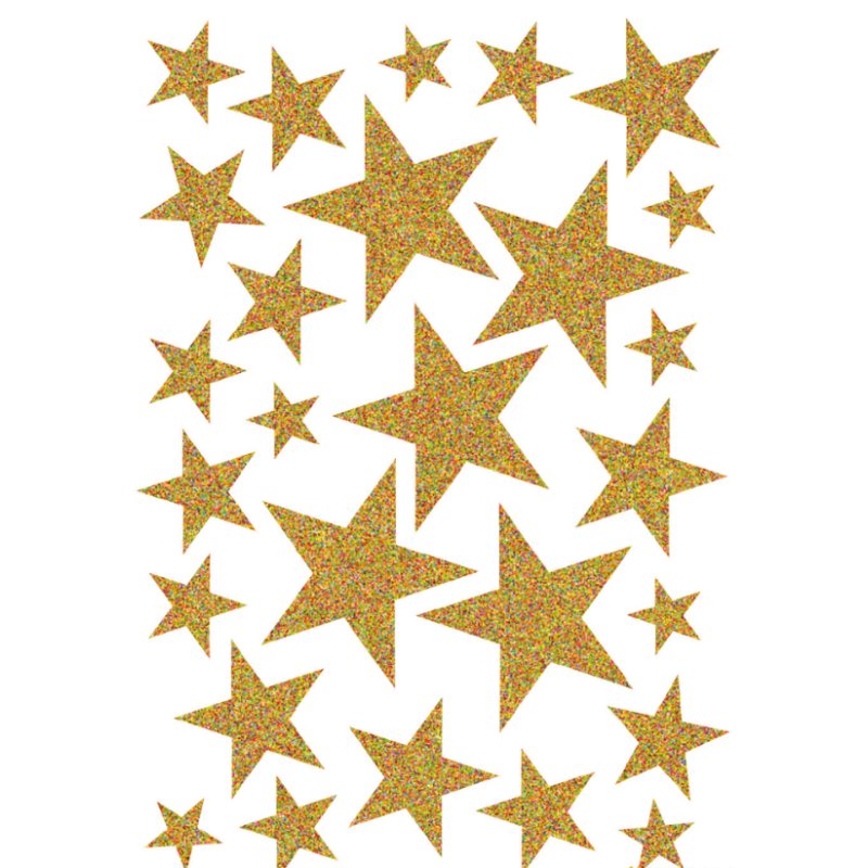 HERMA Autocollants de Noel MAGIC "étoiles or", pailletté
