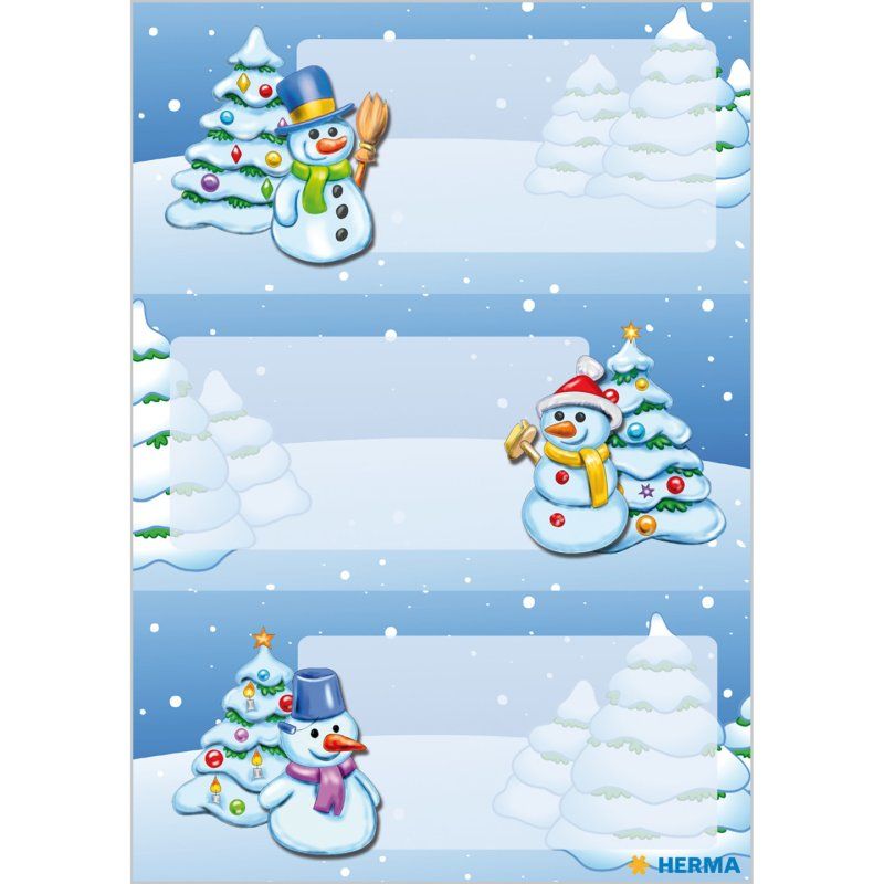 HERMA Stickers gift stickers winter landscape, glittery