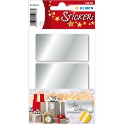 HERMA Sticker de Noël, rectangulaire, 34 x 67 mm, argent