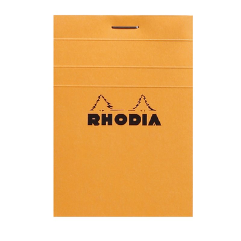 RHODIA Bloc agrafé No. 11, format A7, quadrillé 5x5, orange