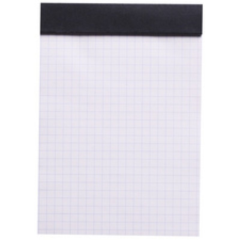 RHODIA Bloc agrafé No. 13, format A6, quadrillé 5x5, noir