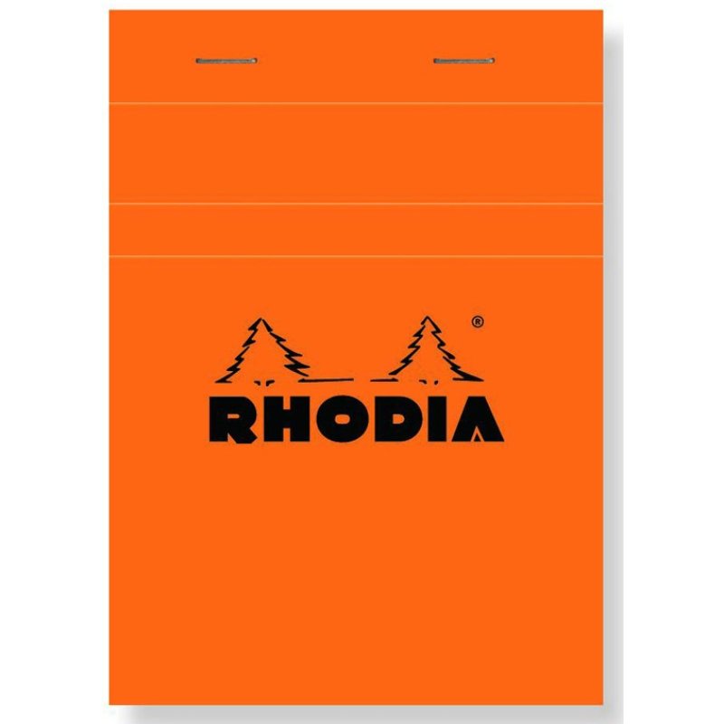 RHODIA Bloc agrafé No. 13, format A6, quadrillé 5x5, orange