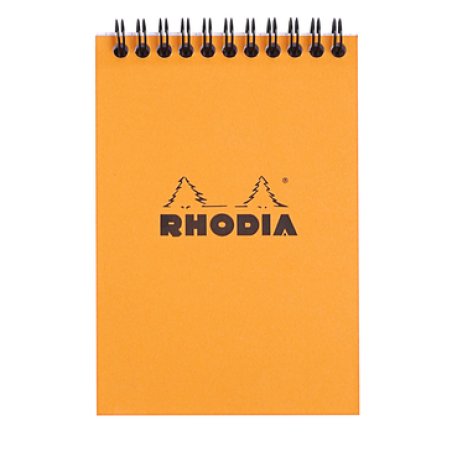 RHODIA Bloc spiralé No. 13, format A6, quadrillé 5x5, orange