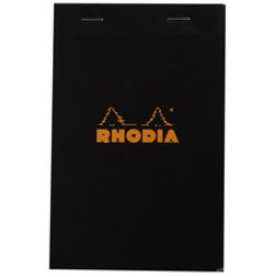 RHODIA Bloc agrafé No. 14, 110 x 170, quadrillé 5x5, noir