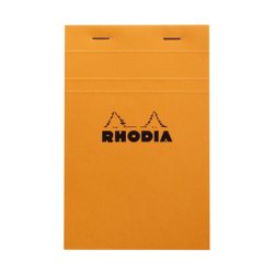 RHODIA Bloc agrafé No.14, 110 x 170 mm, quadrillé 5x5 orange