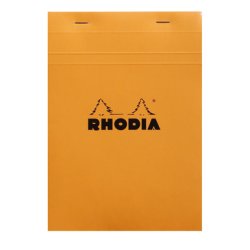 RHODIA Bloc agrafé No. 16, format A5, quadrillé 5x5, orange
