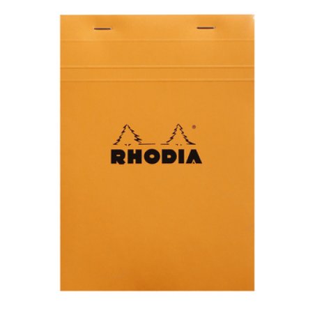 RHODIA Bloc agrafé No. 16, format A5, quadrillé 5x5, orange