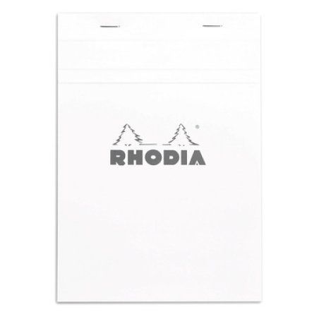 RHODIA Bloc agrafé No. 16, format A5, quadrillé 5x5, blanc