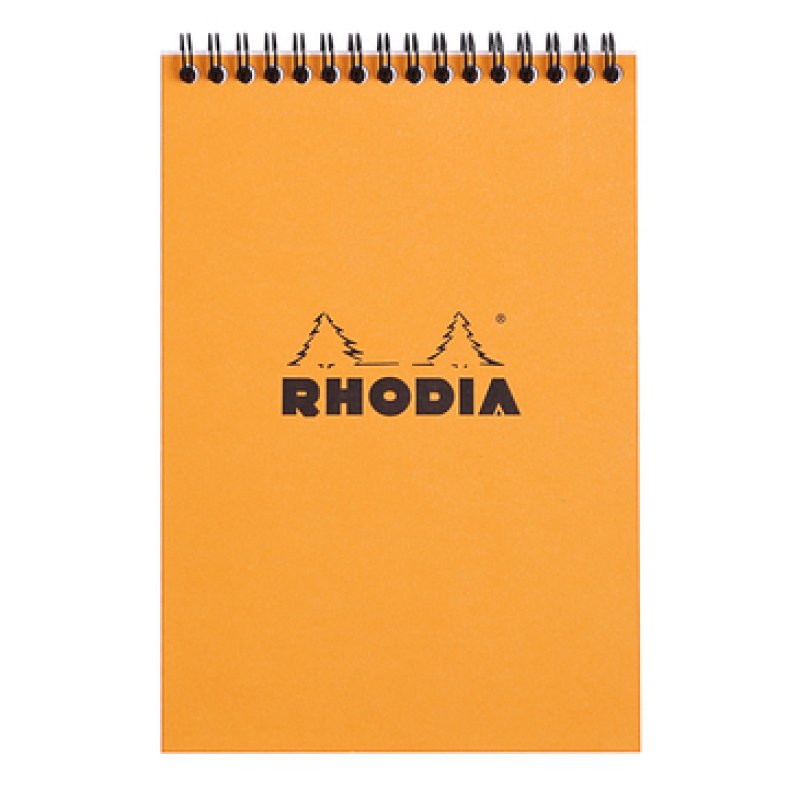RHODIA Bloc spiralé No. 16, format A5, quadrillé 5x5, orange