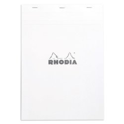 RHODIA Bloc agrafé No. 18, format A4, quadrillé 5x5, blanc